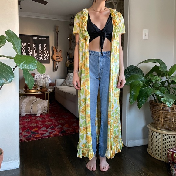 Tops - Floral duster - vintage